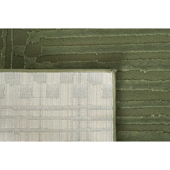 Soloba 3'11"x6'1" Machine Washable Area Rug for Kitchen Bedroom - 100% Recycled Oeko-TEX Certified, Medium Pile, Green