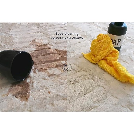 Soloba 3'11"x6'1" Machine Washable Area Rug for Kitchen Bedroom - 100% Recycled Oeko-TEX Certified, Medium Pile, Green