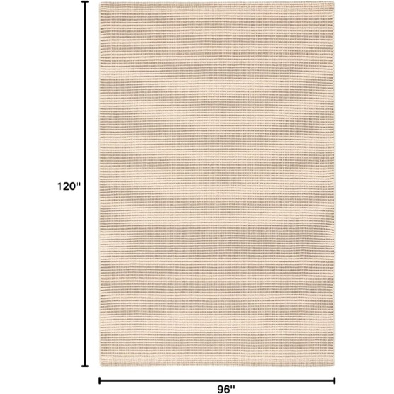 Dash and Albert Haverhill Cotton Area Rug - 8' x 10' Neutral Solid Handwoven Accent Rug - Durable, High Traffic Areas Hallway, Living Room, Stairs, Bedroom