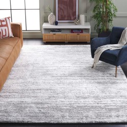 Jasmine Shag Collection Area Rug - 9' x 12', Ivory & Grey, Striped Design, Ideal for High Traffic Areas in Living Room, Bedroom & Dining Room (JSM100B-9)