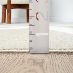 Deco Collection Area Rug - Beige Modern Abstract Ribbon Design - 8' x 10' - for Living Room, Bedroom & Office