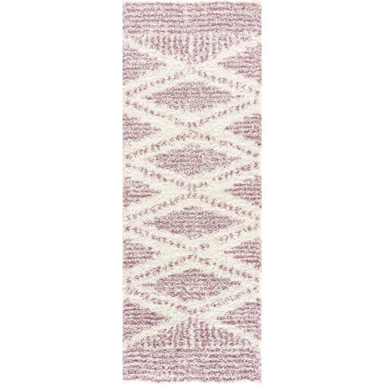 Trunding Moroccan Farmhouse Living Room, Bedroom Shaggy Area Rug - Bohemian Shag - Plush Pile - Southwestern Boho Soft Carpet - Pink, Cream, Ivory - 7'10" x 10'3"