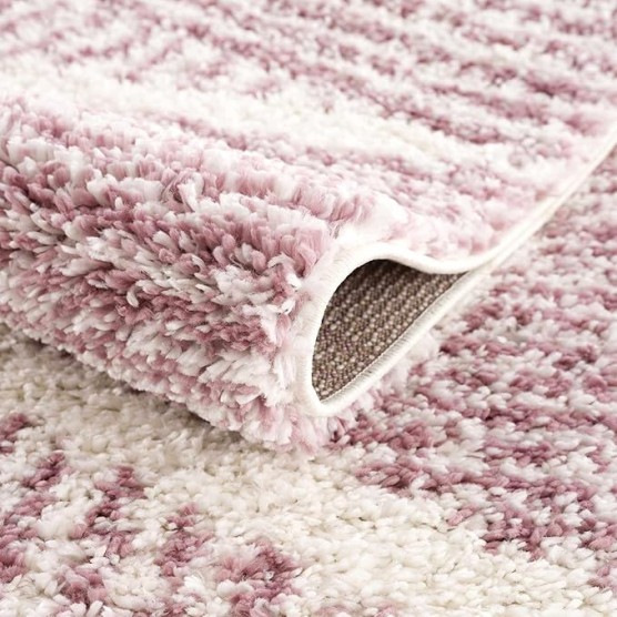 Trunding Moroccan Farmhouse Living Room, Bedroom Shaggy Area Rug - Bohemian Shag - Plush Pile - Southwestern Boho Soft Carpet - Pink, Cream, Ivory - 7'10" x 10'3"