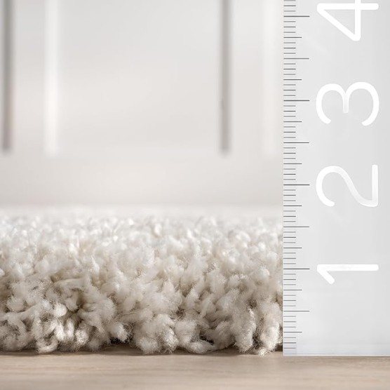 Gloria Abstract Shag Area Rug, 12x15, Beige