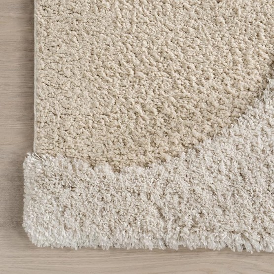 Gloria Abstract Shag Area Rug, 12x15, Beige