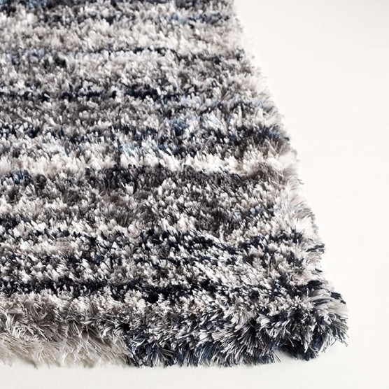 Cloud Shag Collection Area Rug - 9' x 12', Grey & Blue, Contemporary Design, Ideal for High Traffic Areas in Living Room, Bedroom & Dining Room (CLD111F-9)