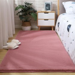 Large Modern Area Rug for Living Room Bedroom, Super Soft Non-Slip Low Pile Shaggy Rugs Fluffy Carpets Washable Area Rugs for Home Decor Dark Pink 6.6x9.8 Feet