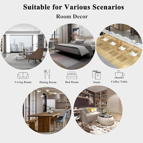 Brown Black Marble Area Rugs, Luxurious Geometric Gold Stripes Indoor Carpet, Machine Washable Low-Pile Accent Floor Throw Rugs for Living Room Bedroom Dining Room 6' x 9', Style-18