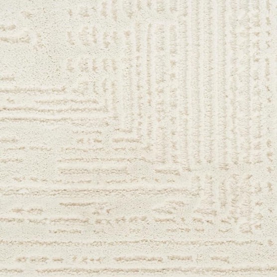 Eco-Friendly Contemporary Ivory 9' x 12' Area Rug, Easy Clean, Non Shedding, Bed Room, Living Room, Dining Room, Kitchen (9x12)