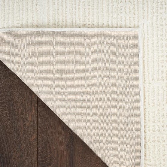 Eco-Friendly Contemporary Ivory 9' x 12' Area Rug, Easy Clean, Non Shedding, Bed Room, Living Room, Dining Room, Kitchen (9x12)