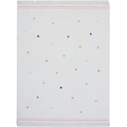 Plush Carpet with Tassel for Bedroom Girl Room,Super Soft Bedside Blanket Area Rug with dot Pattern,Cute Tassel Floor mat for Living Room,Moisture-Proof Cotton Backing,Crawling mats