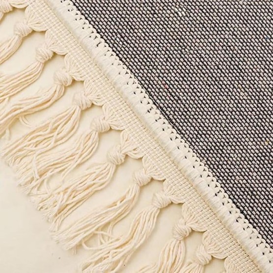 Plush Carpet with Tassel for Bedroom Girl Room,Super Soft Bedside Blanket Area Rug with dot Pattern,Cute Tassel Floor mat for Living Room,Moisture-Proof Cotton Backing,Crawling mats