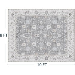 -8x10 Area Rugs-Boho Rugs for Living Room Machine Washable-3D Rugs for Bedroom-Non Slip Floor Rug-Moroccan Indoor Carpet for Bedroom Dining Room