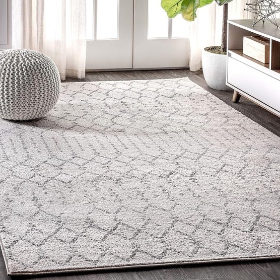 MOH200C-8 Amir Moroccan Beni Souk Indoor Area-Rug Bohemian Farmhouse Rustic Geometric & MOH101B-8 Moroccan Hype Boho Vintage Diamond 8 ft. x 10 ft. Area-Rug, Bohemian