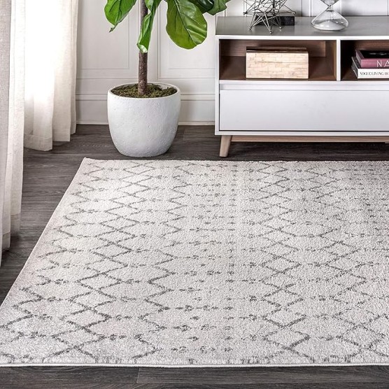 MOH200C-8 Amir Moroccan Beni Souk Indoor Area-Rug Bohemian Farmhouse Rustic Geometric & MOH101B-8 Moroccan Hype Boho Vintage Diamond 8 ft. x 10 ft. Area-Rug, Bohemian