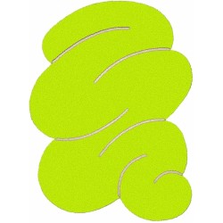 Vibrant Lime Green Wool Shag Fluffy Asymmetrical Boho Cute Area Rugs 8x10 Washable Soft Thick Irregular Shaped Rug for Nursery Livingroom Bedroom Arti Office Diningroom Floor Carpets