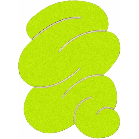 Vibrant Lime Green Wool Shag Fluffy Asymmetrical Boho Cute Area Rugs 8x10 Washable Soft Thick Irregular Shaped Rug for Nursery Livingroom Bedroom Arti Office Diningroom Floor Carpets