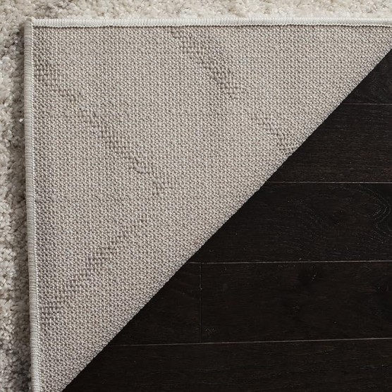 Arizona Shag Collection Area Rug - 11' Square, Ivory & Beige, Moroccan Design, Non-Shedding & Easy Care, 1.6-inch Thick, Ideal for The Living Room, Bedroom, Dining Room (ASG743A-11SQ)