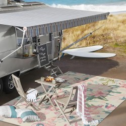 -8'x10' Floral Area Rugs Patio Waterproof Indoor/Outdoor Machine Washable Rugs，Bathroom Bedroom Camping Picnic Decor Carpet，Portable Large Outdoor Rugs for Balcony Deck Backyard (Pink, 8'x10')