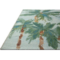 II Botanical Collection BOT-04 Sky/Green 6'-7" x 9'-4" Area Rug