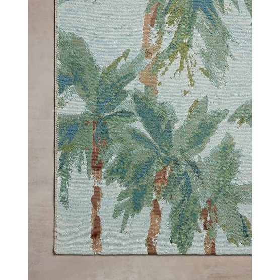 II Botanical Collection BOT-04 Sky/Green 6'-7" x 9'-4" Area Rug