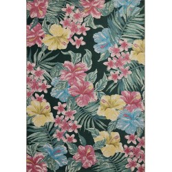 II Botanical Collection BOT-03 Midnight/Multi 6'-7" x 9'-4" Area Rug