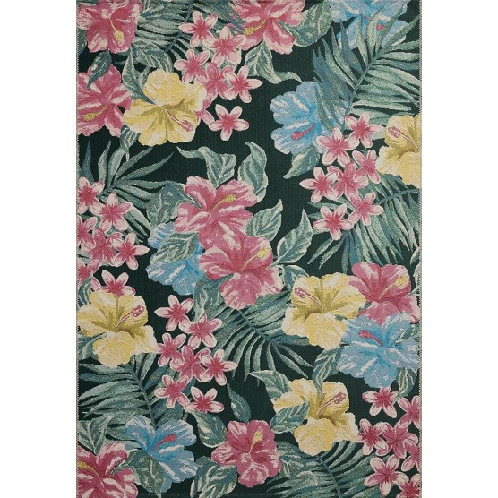 II Botanical Collection BOT-03 Midnight/Multi 6'-7" x 9'-4" Area Rug