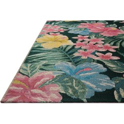 II Botanical Collection BOT-03 Midnight/Multi 6'-7" x 9'-4" Area Rug