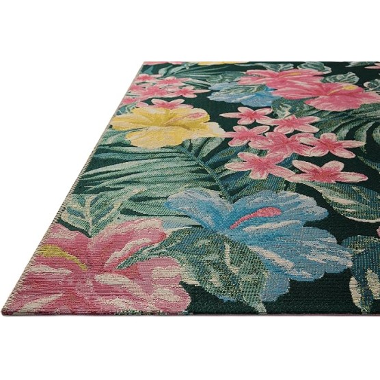 II Botanical Collection BOT-03 Midnight/Multi 6'-7" x 9'-4" Area Rug