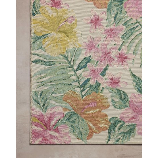 II Botanical Collection BOT-03 Ivory/Sunrise 6'-7" x 9'-4" Area Rug