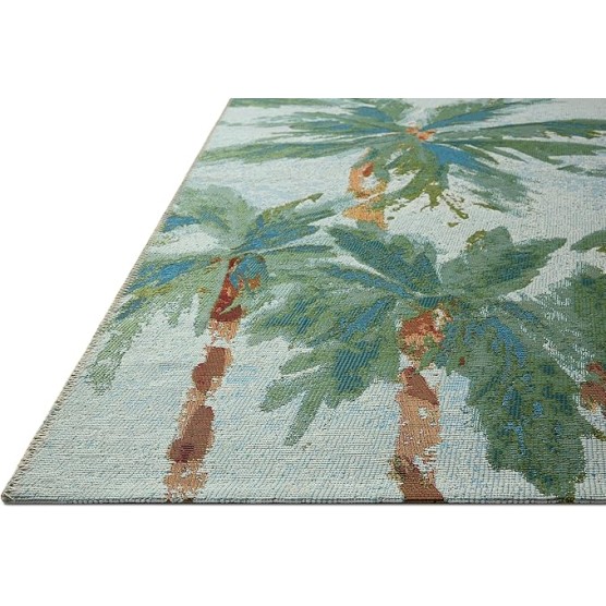 II Botanical Collection BOT-04 Sky/Green 7'-10" x 11'-2" Area Rug