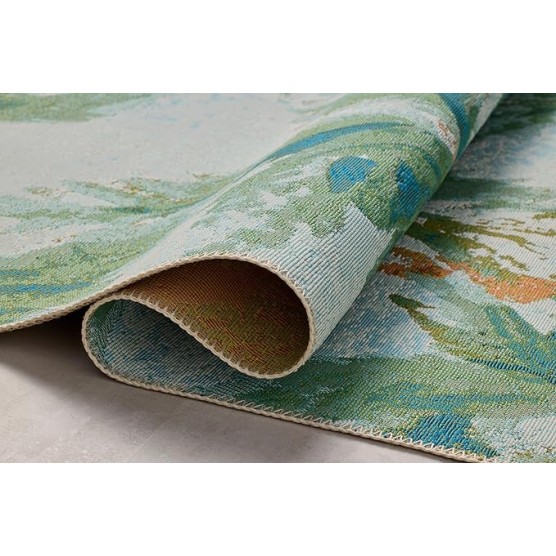 II Botanical Collection BOT-04 Sky/Green 7'-10" x 11'-2" Area Rug