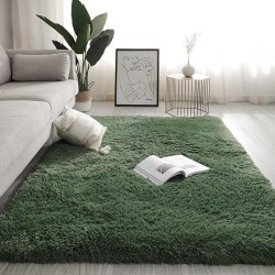 Machine Washable Super Soft Shaggy Area Rugs, Upgrade Fluffy Carpets, Non-Slip Indoor Floor Carpet for Living Room Bedroom Kids Room Nursery Home Decor, Dorm Nursery(Dark Green,78 * 118in)