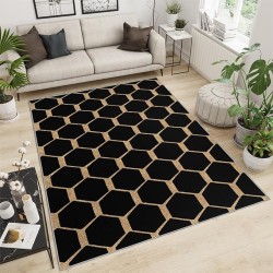 Area Rug 8×10ft Geometric Hexagon Non-Slip Kids Rugs, Marilyn Monroe Glam Collection Washable Collapsible Carpet, Stain Resistant Low Pile Comfortable Feet for Bedroom Living Room Dining