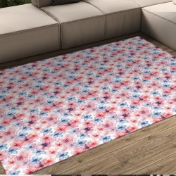 Modern Blooming Flowers Area Rug 6'x9' Elegant Upgrade Machine Washable Anti-Slip Rustic Floral Ideal for Home Office Decor