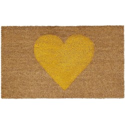 Heart Doormat (Yellow, 36" x 72" x 0.60")