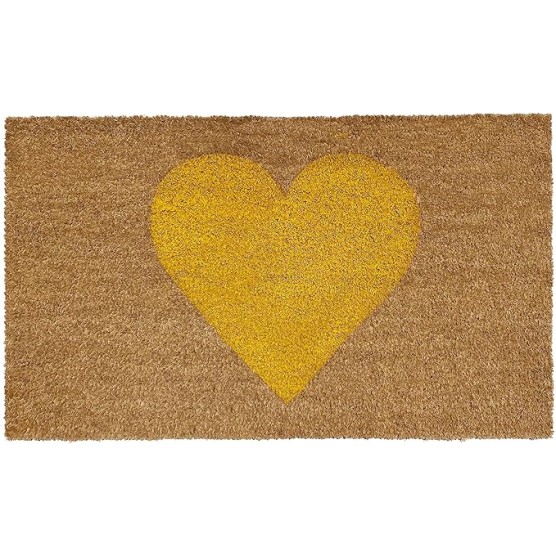 Heart Doormat (Yellow, 36" x 72" x 0.60")