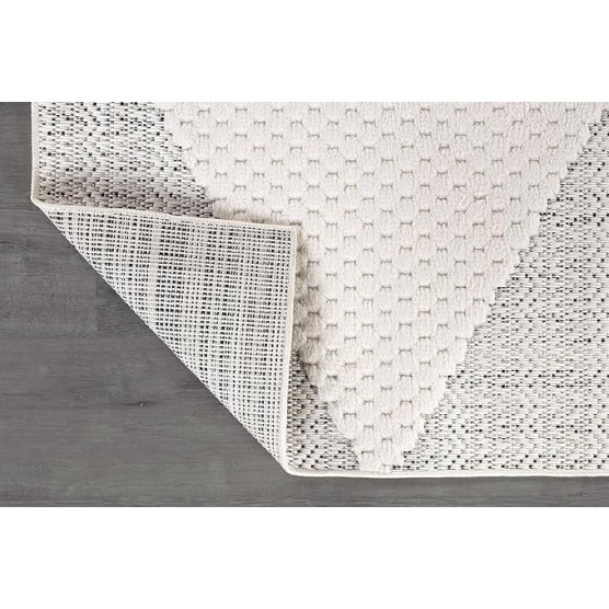 Modern Micro Loop Indoor Area Rugs for Living Room Bedroom Kitchen Geometric Triangle White 9x12 Luxury Durable Low and High Pile Non-Shedding Stain Resistant Soft Area Carpet 9 x 12