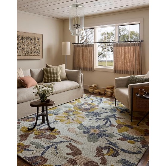 II Tilly Collection TIL-03 Bone/Multi 5'-0" x 7'-6" Area Rug