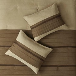 Upgrade Your Bedroom Comfort with 7-Piece Faux Suede Comforter Set, Machine Washable, Elegant Natural Tones for California King