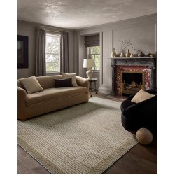 Jeremiah Brent Bleecker Collection BLE-02 Sand/Charcoal 6'-7" x 9'-3" Area Rug