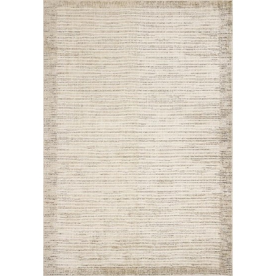 Jeremiah Brent Bleecker Collection BLE-02 Sand/Charcoal 6'-7" x 9'-3" Area Rug