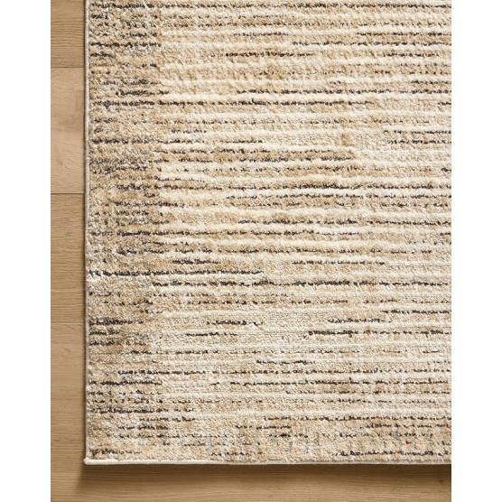 Jeremiah Brent Bleecker Collection BLE-02 Sand/Charcoal 6'-7" x 9'-3" Area Rug