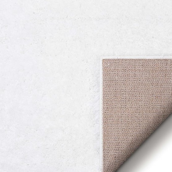 Feather Collection Liza Shag Rug – White, 9'3" x 12'6" for Grand Living Room and Dining Room - Soft Plush Feel