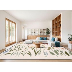 Area Rug Set Botanical Collection Bird Butterfly Dragonfly Honey bee Flower Washable 10x14 feet Rugs Non Slip Outdoor Carpets Soft Mats for Bedroom Kitchen Living Room Home Decor