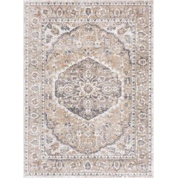 Mythos Traditional 9'2" x 12' Machine Washable Area Rug - Blue, Olive, Tan