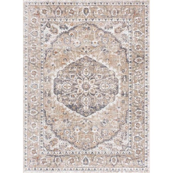 Mythos Traditional 9'2" x 12' Machine Washable Area Rug - Blue, Olive, Tan