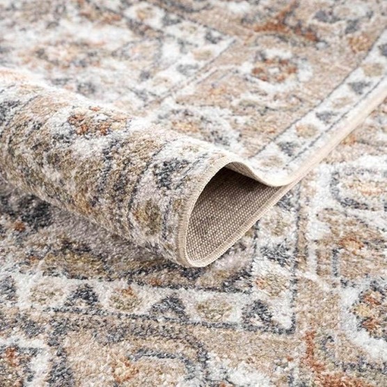Mythos Traditional 9'2" x 12' Machine Washable Area Rug - Blue, Olive, Tan