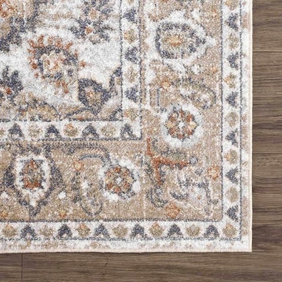 Mythos Traditional 9'2" x 12' Machine Washable Area Rug - Blue, Olive, Tan