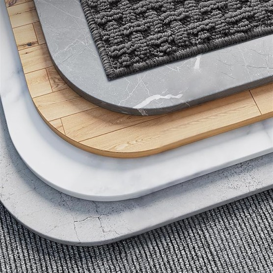 Low Profile Front Door Mat Entrance, Durable Doormat Stain Fade Resistant, Non Slip Entryway Mats for Outdoor Indoor, Beige, 48" x 72"